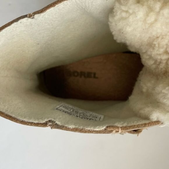 Sorel Phoenix Short Lace Lux Blush Boots Sheepskin Lined Size 8.5 Durable Winter - Picture 10 of 11
